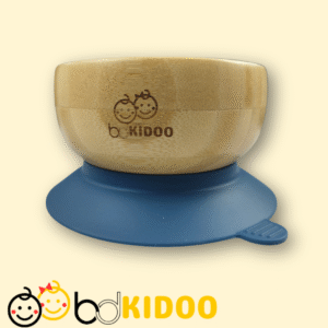 Bdkidoo Premium Bamboo Baby Feeding Bowl with Suction Base